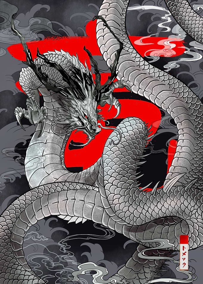 Dark Japanese Dragon