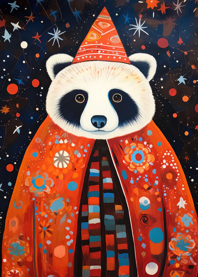 Tribal Animal Art 16 Panda