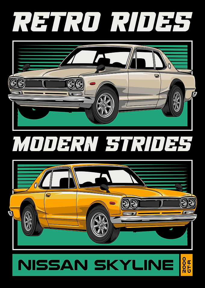 Retro Sky Line JDM Car