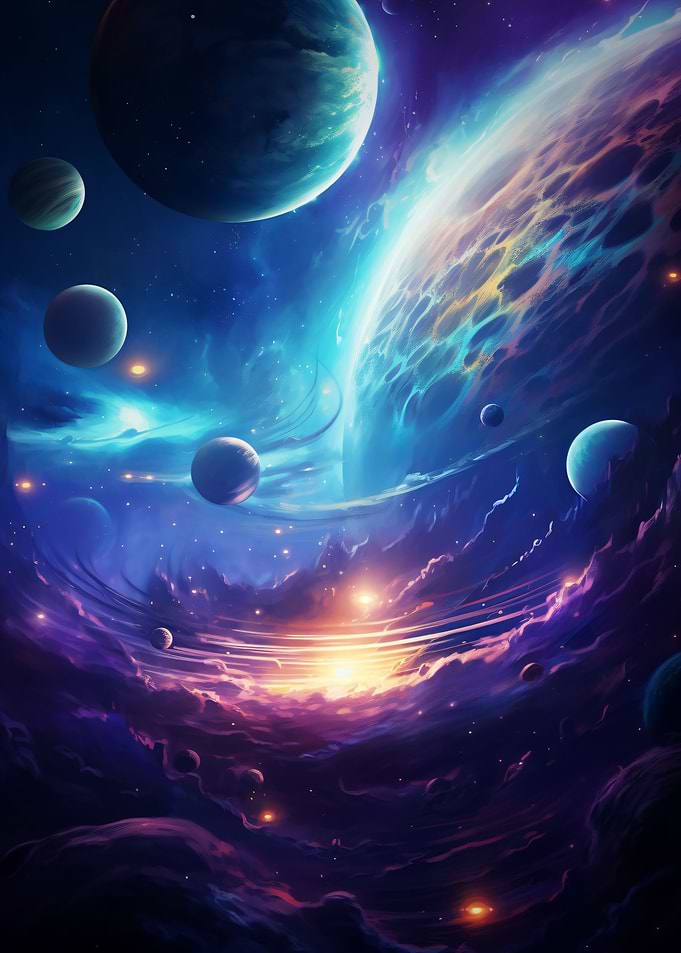 Colorful Space Scene