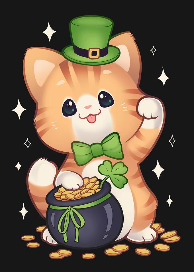 Neko Cat Pot of Gold
