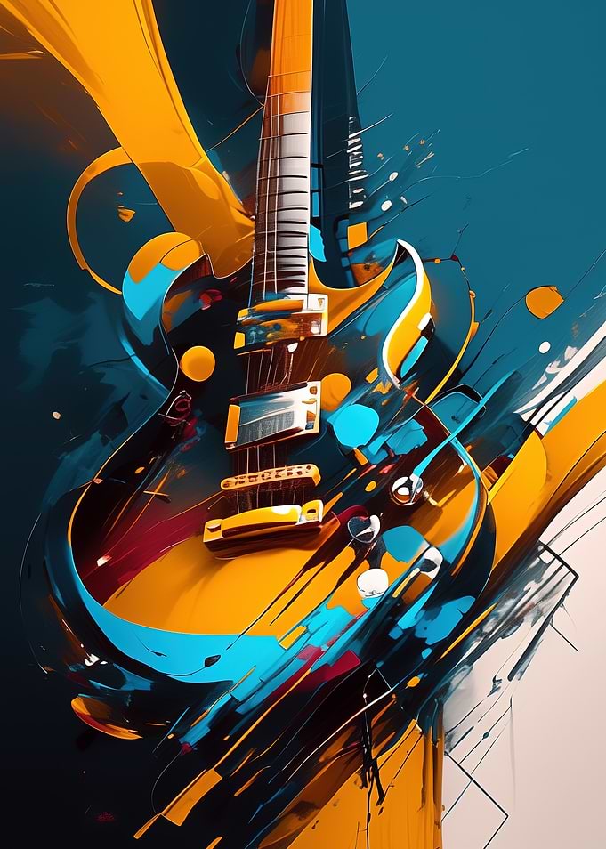 Guitar Abstract Art