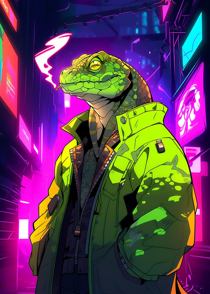 Cyberpunk Lizard