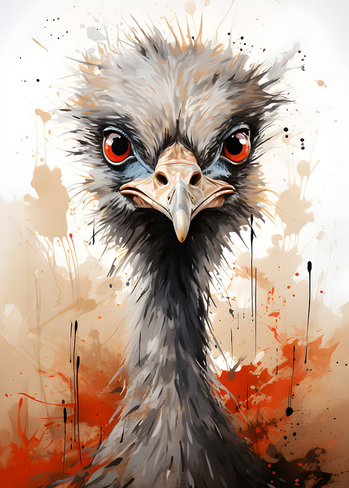 Ostrich Painting