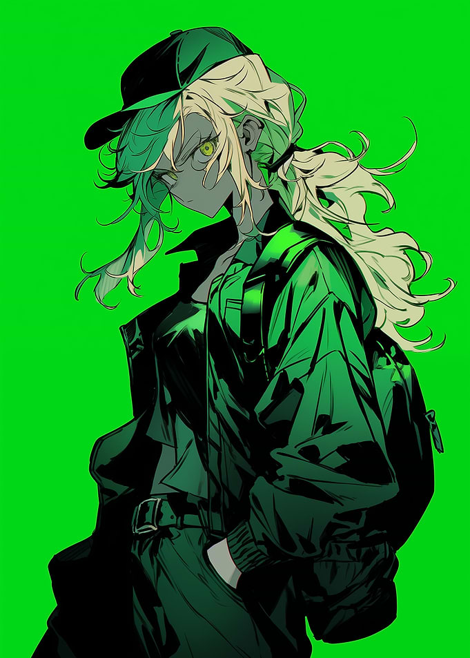 Green Anime Girl