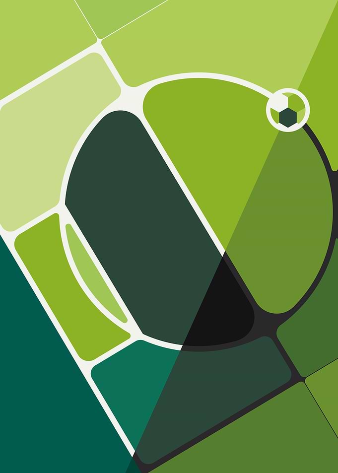 Abstract soccer field