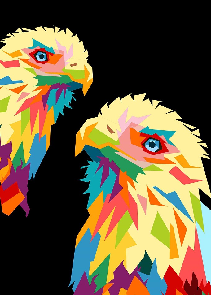 pop art eagle illustration