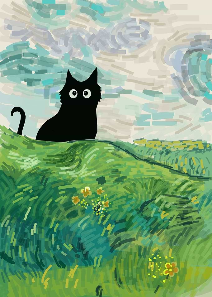 black cat monet