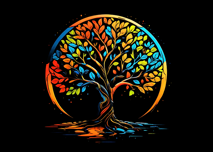 Color Rainbow Tree Life
