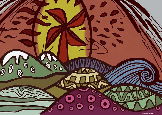 Red whirlwind of wind
