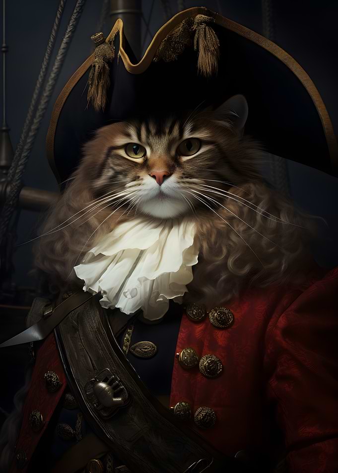 Cat Pirate in a Hat