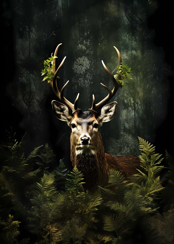Deer Oil Painting