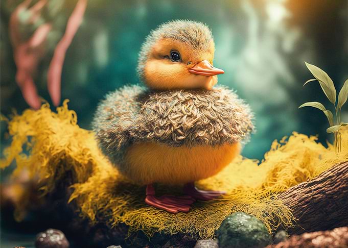Cute Little Baby Duck