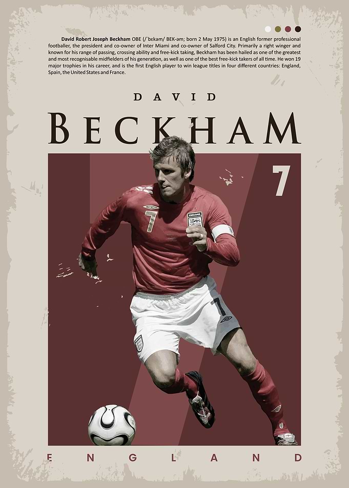 david beckham vintage info