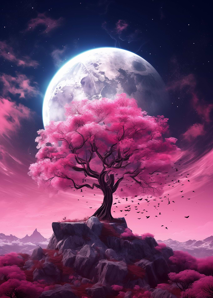 Cosmic Sakura Tree