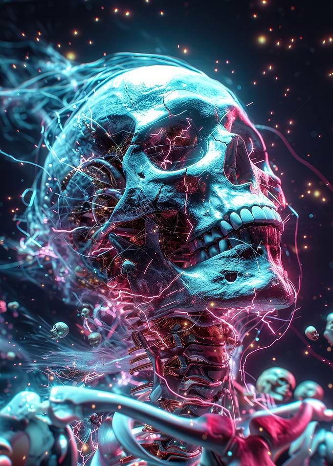 Cosmic Human Skeleton