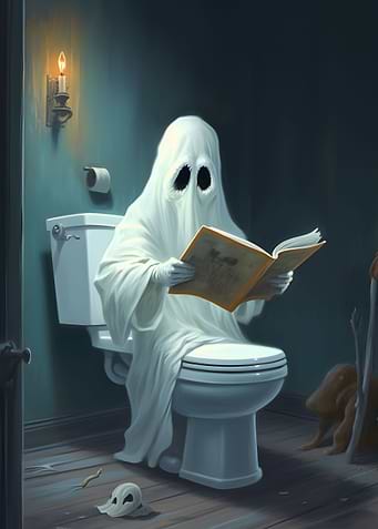 Ghost on the Toilet