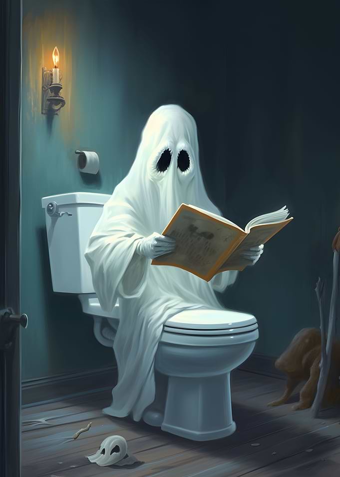 Ghost on the Toilet