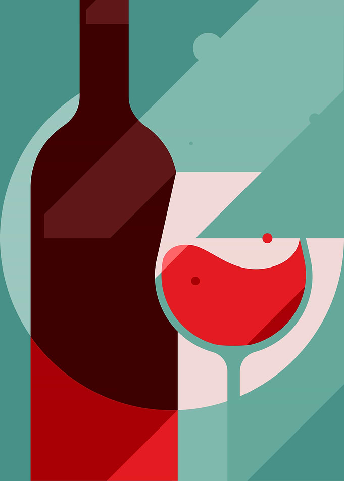 Geometric red wine