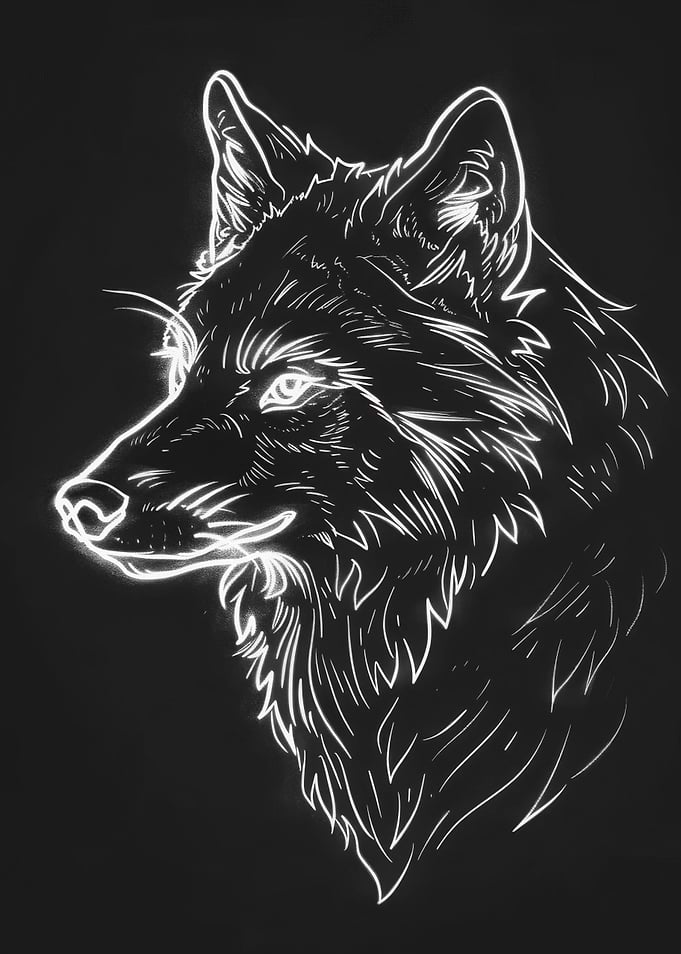 Wolf Neon Animal
