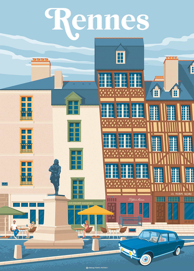 Rennes France Travel Print