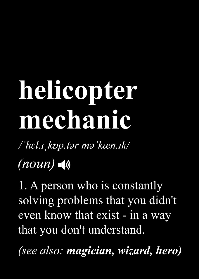 Helicopter Mechanic Funny