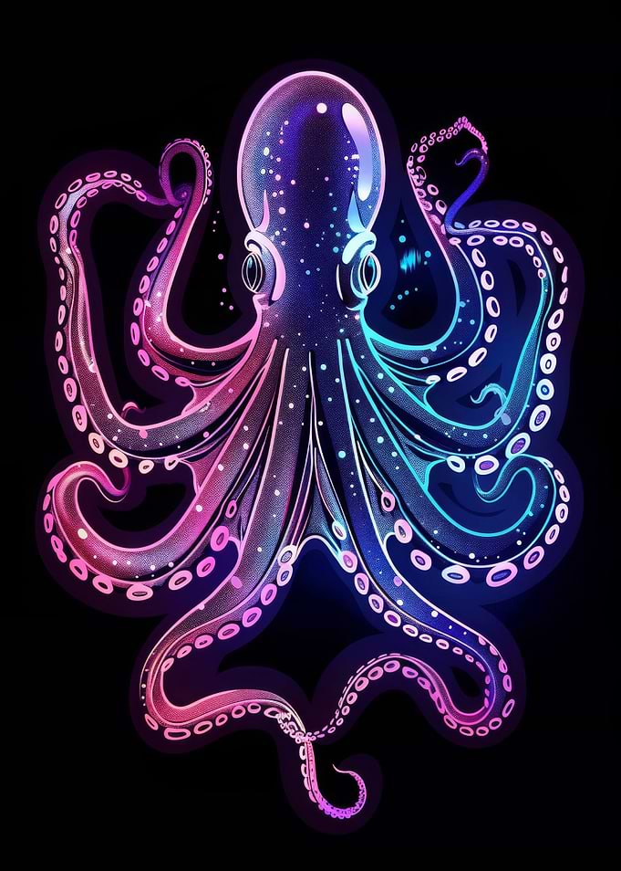 Octopus Animal Neon