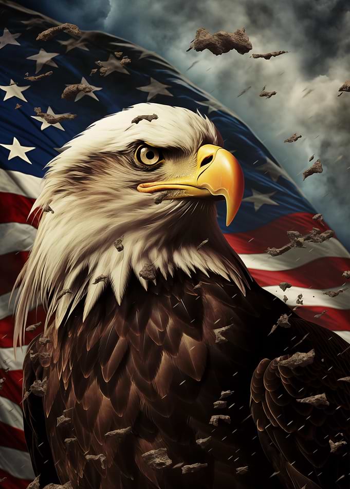 Eagle American Flag