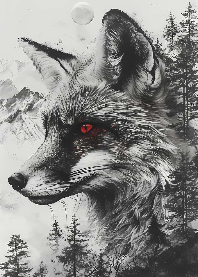 Fox Double Exposure Nature