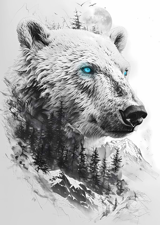 Polar Bear Double Exposure