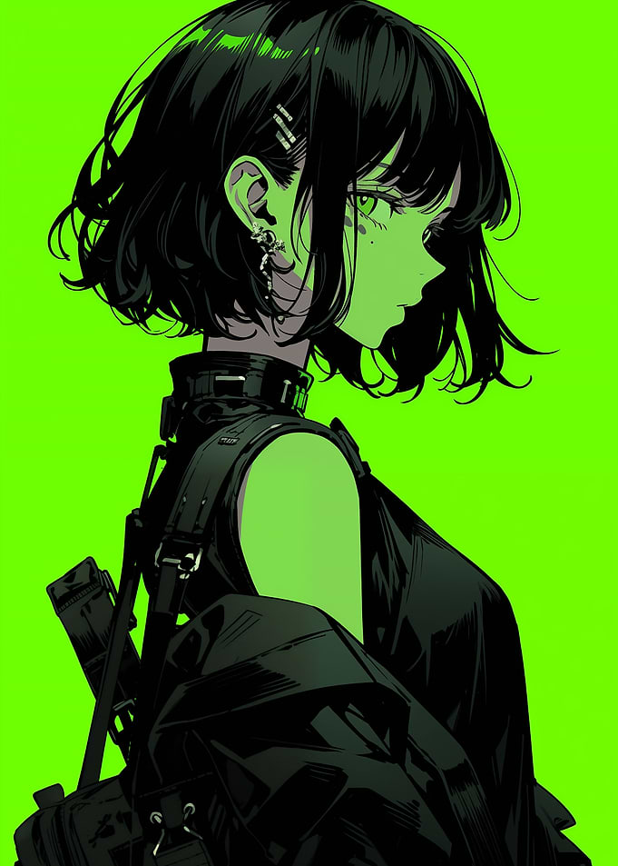 Green Anime Girl