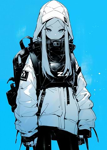 Blue Anime Girl