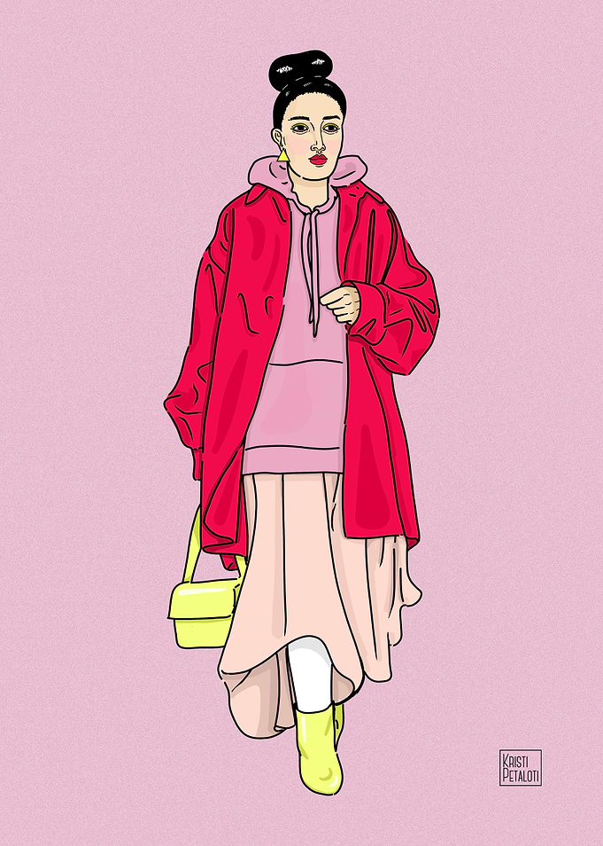 Lady in pink