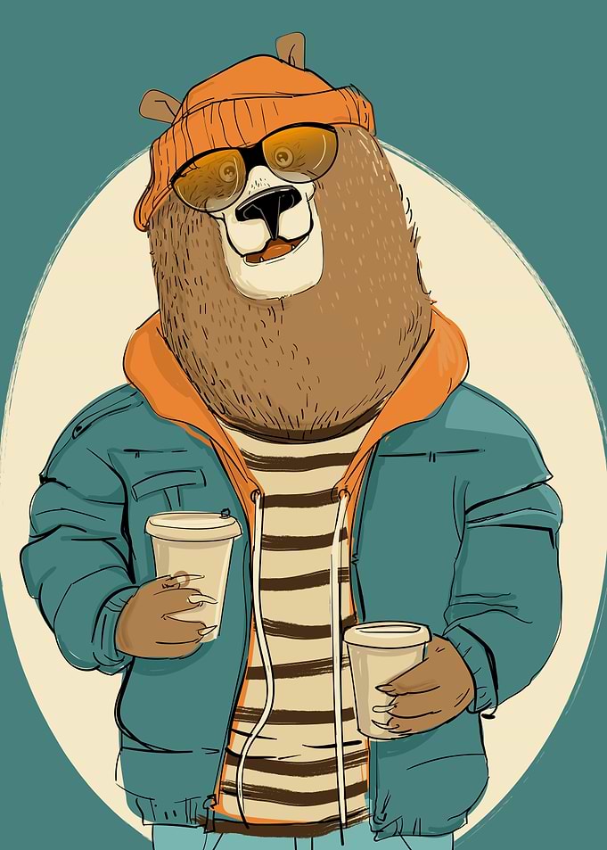 Drink Coffee To Go Bear