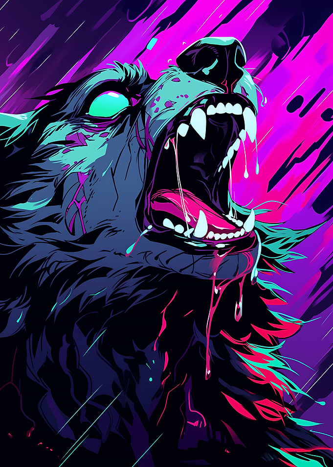 Cyberpunk Wolf