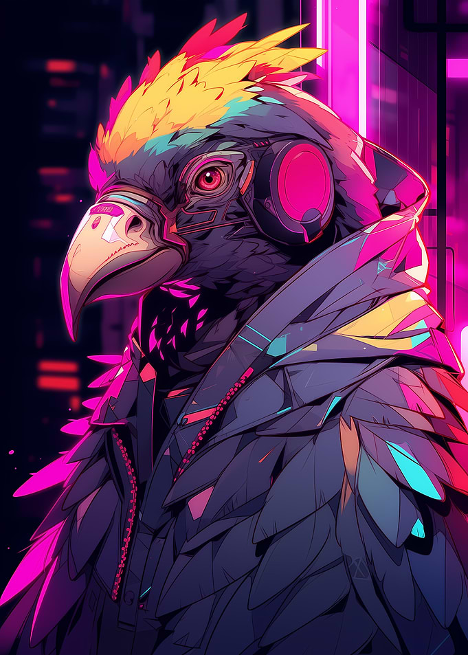 Cyberpunk Bird