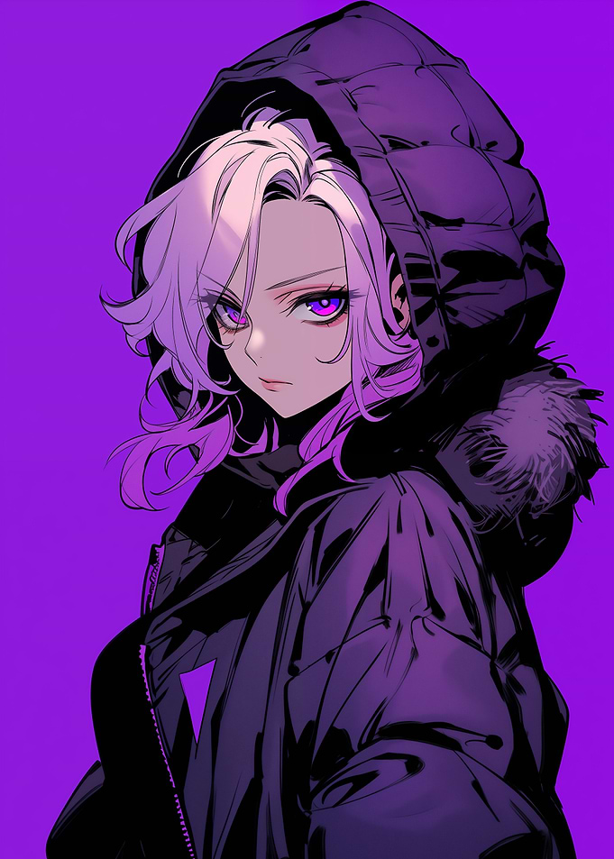 Purple Anime Girl