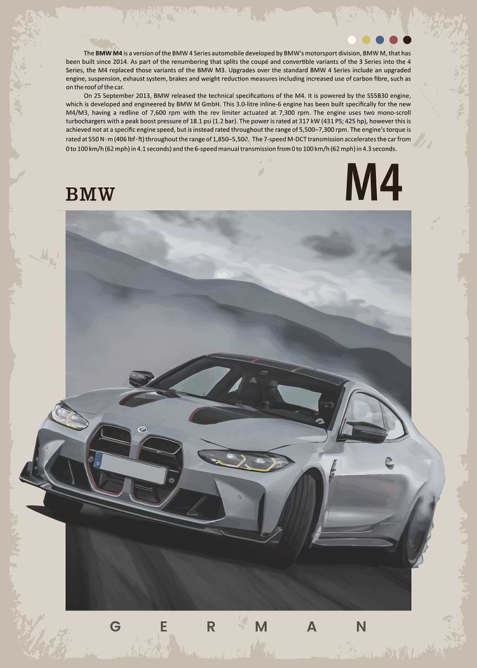 bmw m4 vintage profile