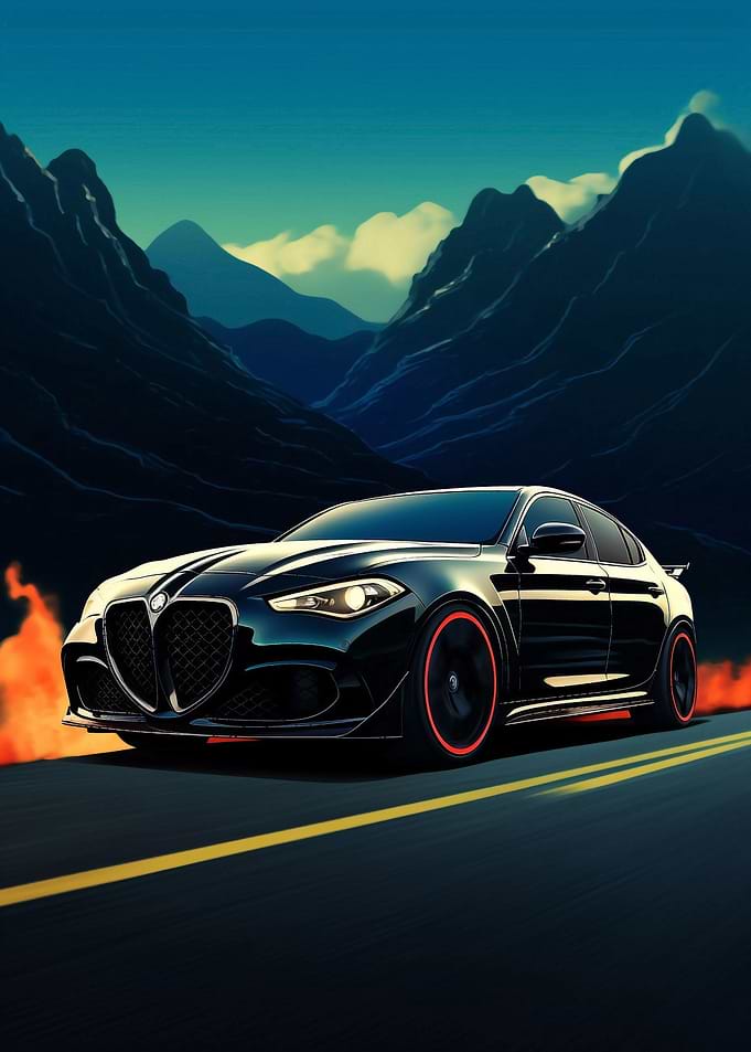 Car Alfa Romeo Giulia Quad