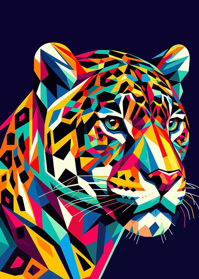 Jaguar wpap pop art
