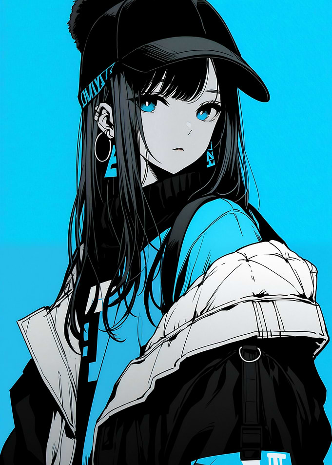 Blue Anime Girl