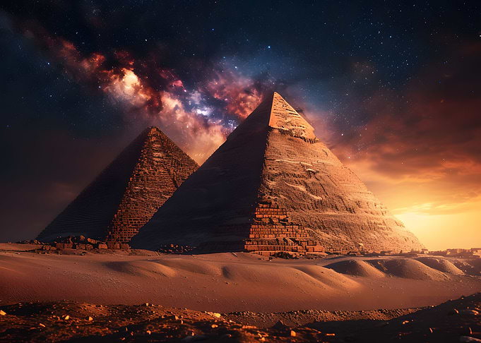 Egyptian Night Pyramids