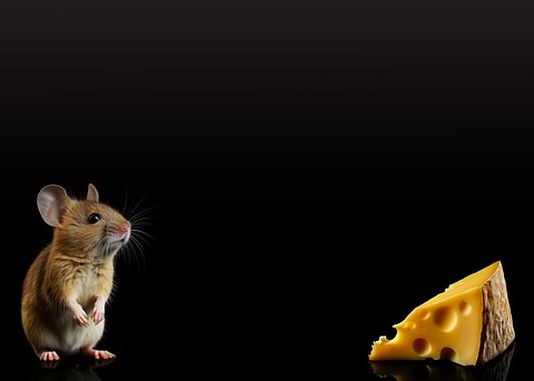 Cheese Chase — living room metal wall art