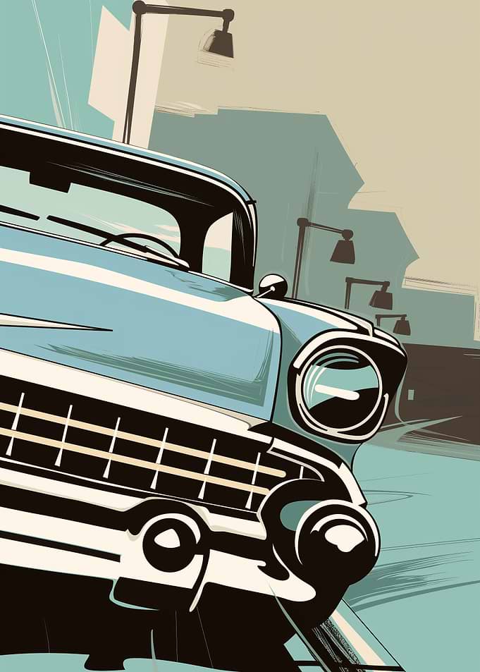 Retro Car Poster