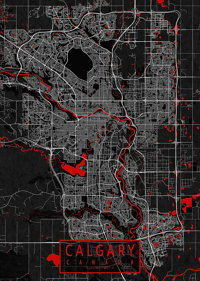 Calgary City Map Oriental
