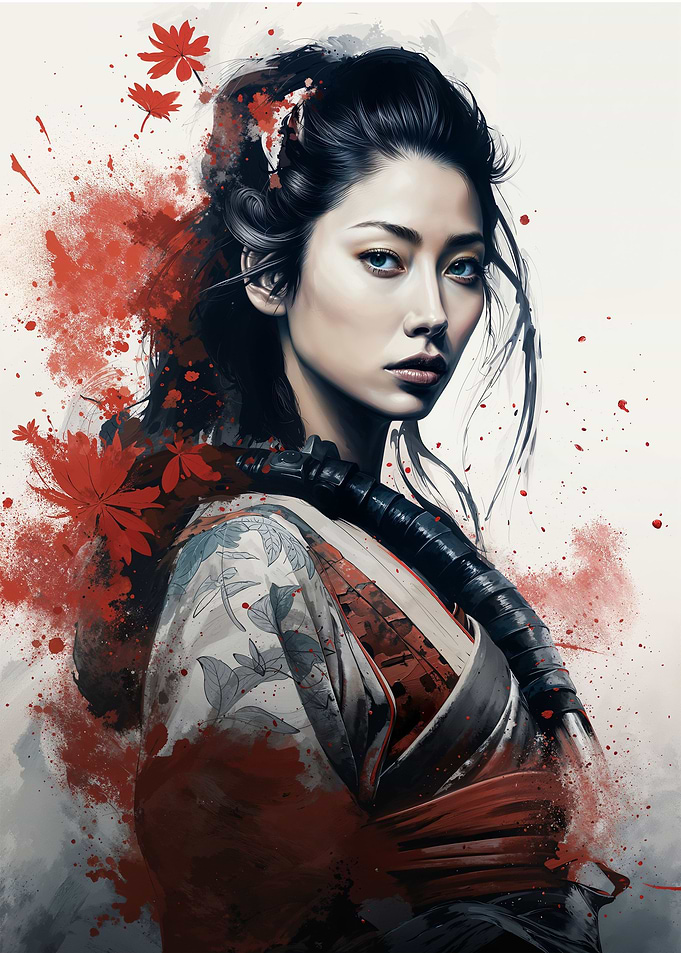 Japanese Geisha Samurai