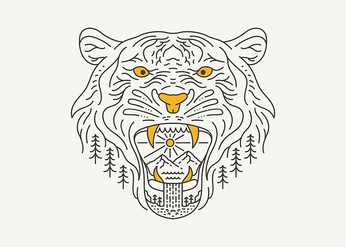 Wild Tiger and Wild Nature