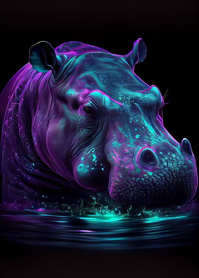 Neon Hippo