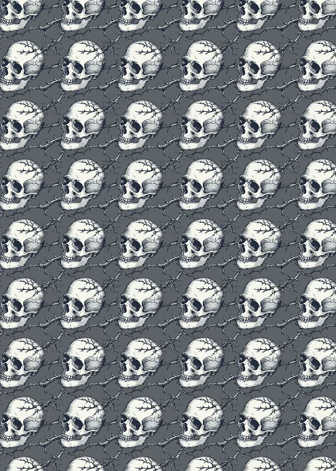 Skulls With Thorns Vines