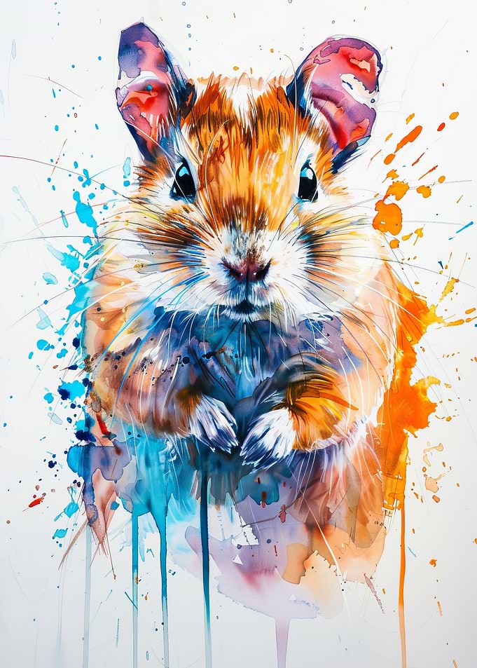 Gerbil Watercolor